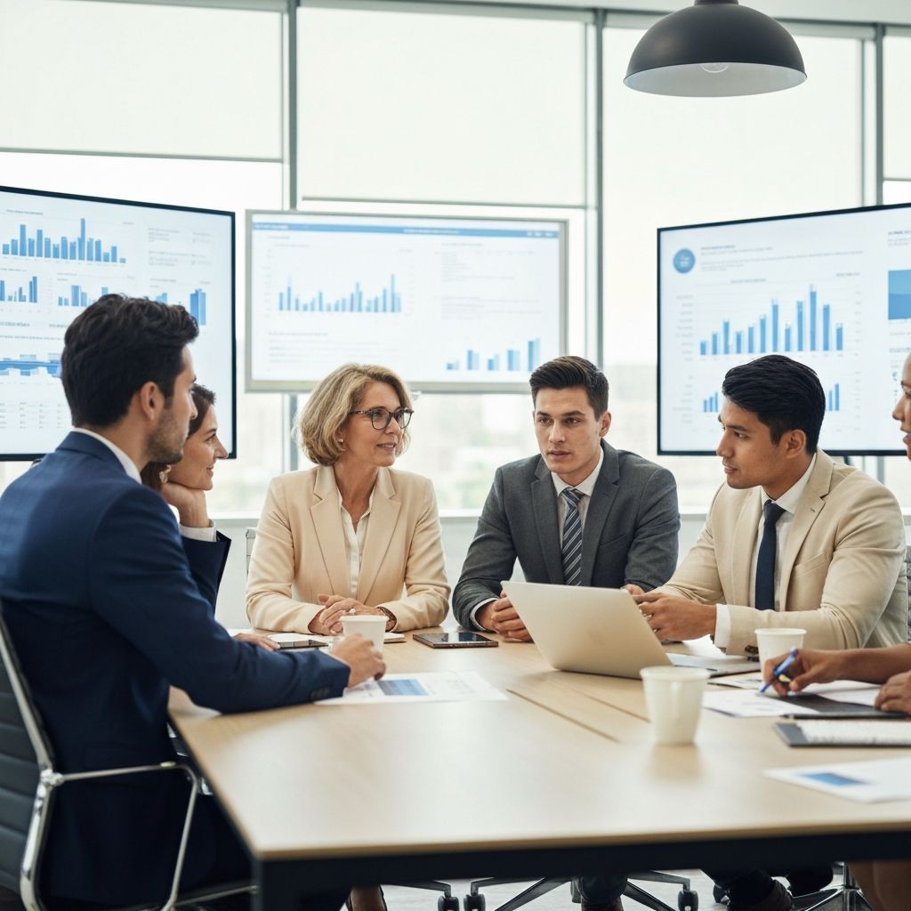 Banking professionals team